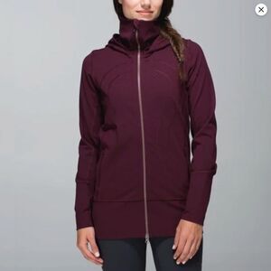 RARE Lululemon Stride Jacket II - SHINE DOT Size 8 Bordeaux Drama Burgundy